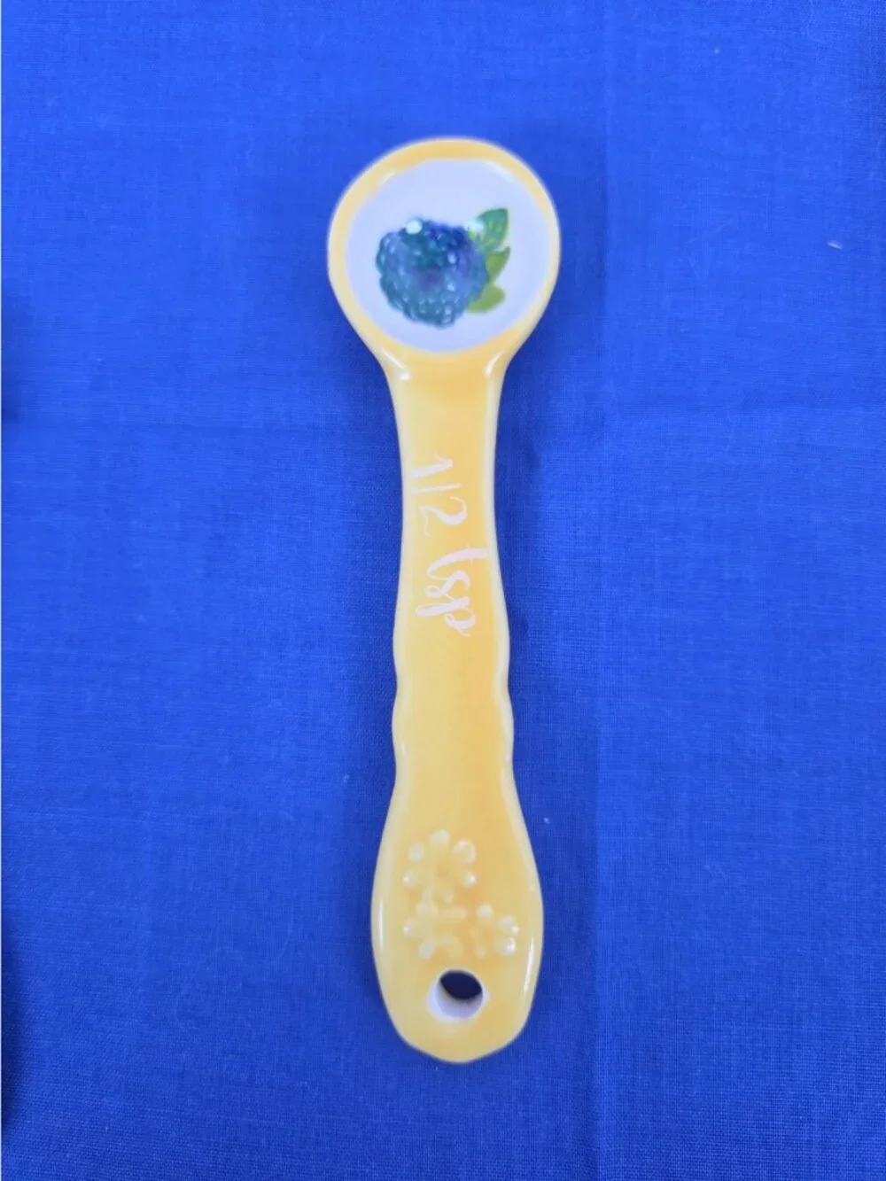EUC The Pioneer Woman Dazzling Dahlias Ceramic 4 Piece Measuring Spoons Set HTF